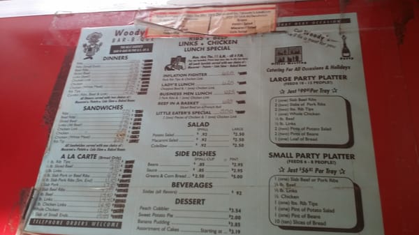 Menu photo 6 Woody's BBQ Los Angeles, CA