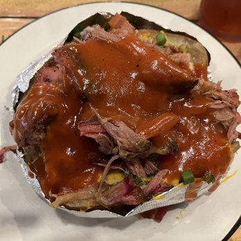 Saw's Soul Kitchen - Stuffed with pork potato. - Barbeque Near Me - Birmingham, Alabama Saw's Soul Kitchen - Stuffed with pork potato. - Barbeque Near Me - Birmingham, Alabama