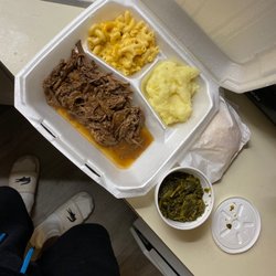 Old Glory Restaurant - Roast Beef & Gravy, turnip, Mac, n mashed potatoes
