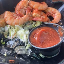 Boiled shrimp appetizer