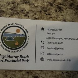 Murray Beach Provincial Park Campground - Address card