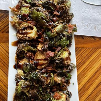 Old Salty's - Flash, fried brussels sprouts with honey balsamic dressing - Seafood Near Me - Fishing Creek, Maryland Old Salty's - Flash, fried brussels sprouts with honey balsamic dressing - Seafood Near Me - Fishing Creek, Maryland