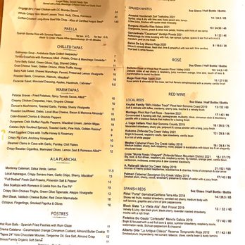 Bravas Bar de Tapas - Menu - Spanish Near Me - Healdsburg, California