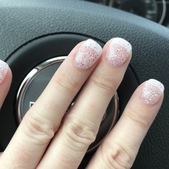 Ezzie Nails & Spa - A beautiful French dip with a layer of glitter! I like to call this my "French Sparkle" - Nail Salons Near Me - Geneva, Illinois Ezzie Nails & Spa - A beautiful French dip with a layer of glitter! I like to call this my "French Sparkle" - Nail Salons Near Me - Geneva, Illinois