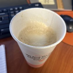 BIGGBY COFFEE - Coffee barely half full.. definitely not worth the money.
