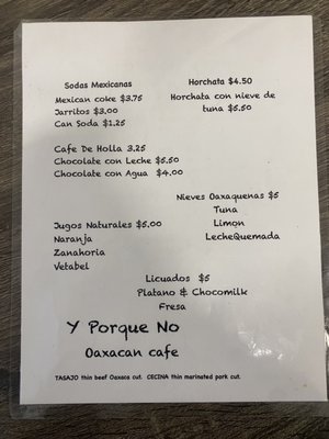 Menu photo 6 Y Porque No Los Angeles, CA Menu photo 6 Y Porque No Los Angeles, CA