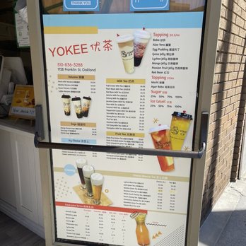 Yokee Milk Tea - Menu - Bubble Tea Near Me - Oakland, California Yokee Milk Tea - Menu - Bubble Tea Near Me - Oakland, California