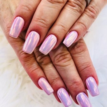 5 Elements Nail - love these, gel with chrome over pink!  thank you Brian - Waxing Near Me - Vernon Hills, Illinois