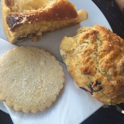 Brambles Guest House - Pear tart or something, amazing! Shortbread and scone for take away.