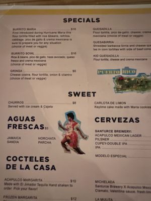 Menu photo 3 Acapulco Taquería Mexicana San Juan, PR Menu photo 3 Acapulco Taquería Mexicana San Juan, PR