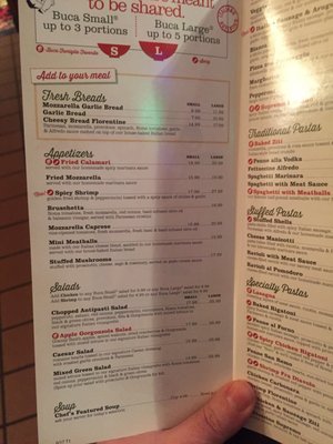 Menu photo 5 Buca di Beppo Italian Restaurant Albuquerque, NM