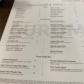 Gurume Sushi - Menu - Japanese Near Me - Irvine, California Gurume Sushi - Menu - Japanese Near Me - Irvine, California