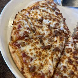 Godfather's Pizza - Medium beef pizza with golden crust