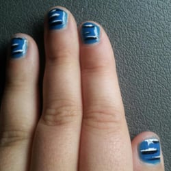 PS Nails - 10 year old niece asked for zebra print. Got this. STRAIGHT LINES!