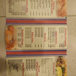 US Fried Chicken & Spanish Food - Menu Back