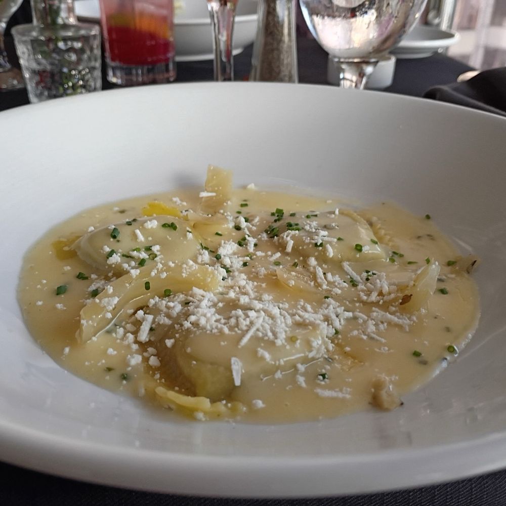 Hyatt Regency Houston - QUADRONI AL CARCIOFI Artichoke Ravioli, Grana Padano, Ricotta, Confit Fennel, Lemon, Chive Beurre Monte (V) - Hotels Near Me - Houston, Texas Hyatt Regency Houston - QUADRONI AL CARCIOFI Artichoke Ravioli, Grana Padano, Ricotta, Confit Fennel, Lemon, Chive Beurre Monte (V) - Hotels Near Me - Houston, Texas
