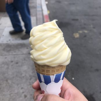 Lighthouse Ice Cream - dole whip in sugar cone - Ice Cream & Frozen Yogurt Near Me - San Diego, California