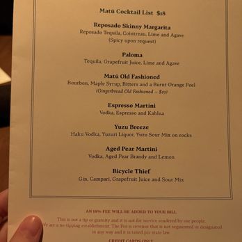 Matu - Drink menu - Steakhouses Near Me - Beverly Hills, California Matu - Drink menu - Steakhouses Near Me - Beverly Hills, California