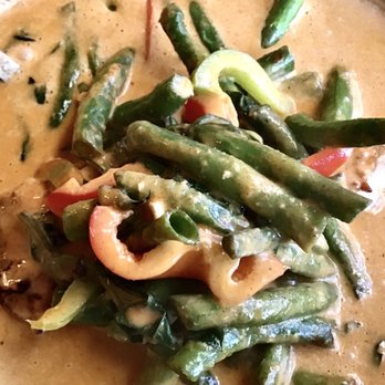 Asian Thai Bistro - Asparagus Panang Curry (with Salmon Filet) - Thai Near Me - Gresham, Oregon