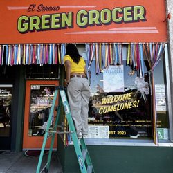 El Sereno Greengrocer - Summer window display.