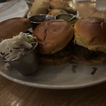 Wood Ranch Thousand Oaks - Pulled Pork Sliders with Cole slaw on the side - American Near Me - Thousand Oaks, California Wood Ranch Thousand Oaks - Pulled Pork Sliders with Cole slaw on the side - American Near Me - Thousand Oaks, California