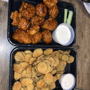 Tavern in the Forest - We had boneless Buffalo Chicken in teriyaki sauce and fried pickles!!! - American Near Me - Myrtle Beach, South Carolina Tavern in the Forest - We had boneless Buffalo Chicken in teriyaki sauce and fried pickles!!! - American Near Me - Myrtle Beach, South Carolina