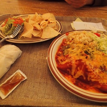 Frontier - enchiladas, chips and adovada burrito - Mexican Near Me - Albuquerque, New Mexico