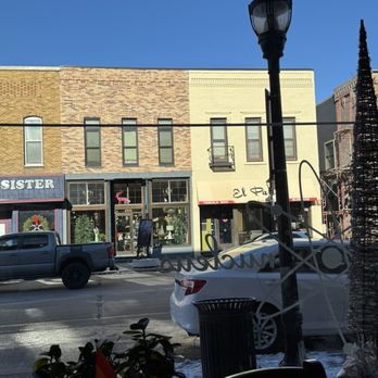 The Nucleus Cafe - Store front looking out - Breakfast & Brunch Near Me - Eau Claire, Wisconsin