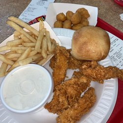 Chicken Express - Tenders, and love my corn nuggets!