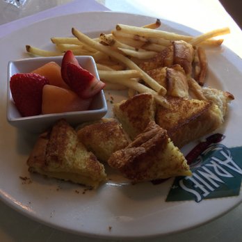 Arnies Restaurant Edmonds - Kids Grilled Cheese with French Fries and Fruit (I cut it up) - Seafood Near Me - Edmonds, Washington