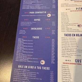 Taquería El Califa - menu - Tacos Near Me - Ciudad de México, DIF Taquería El Califa - menu - Tacos Near Me - Ciudad de México, DIF