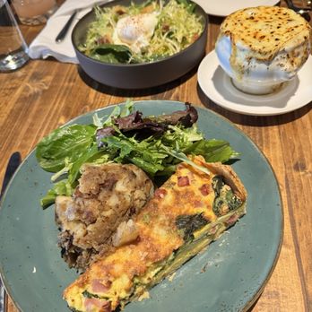 Pascal & Sabine - Quiche of the day French Onion Soup Lyonnaise Salad w/Poached Egg - French Near Me - Asbury Park, New Jersey Pascal & Sabine - Quiche of the day French Onion Soup Lyonnaise Salad w/Poached Egg - French Near Me - Asbury Park, New Jersey