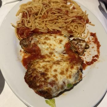Grape Vine Cafe - Chicken Parmigiana after first bite. - Wine Bars Near Me - Las Vegas, Nevada Grape Vine Cafe - Chicken Parmigiana after first bite. - Wine Bars Near Me - Las Vegas, Nevada