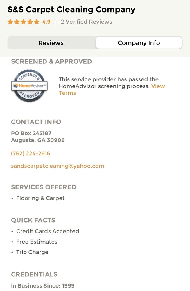 S & S CARPET CLEANING COMPANY Updated June 2024 Augusta,
