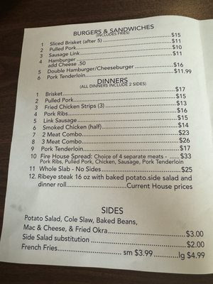 Menu photo 2 Firehouse BBQ Wesson, MS