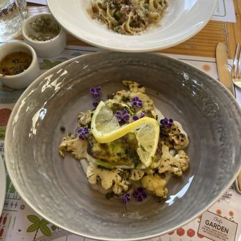 Flora's Field Kitchen - Catch of the day. Slow roasted sea bass, duo of cauliflower, caper, lemon, herbed aioli. - Pizza Near Me - Ánimas Bajas, BCS Flora's Field Kitchen - Catch of the day. Slow roasted sea bass, duo of cauliflower, caper, lemon, herbed aioli. - Pizza Near Me - Ánimas Bajas, BCS