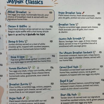JAM Eateries - JAMmin' Classics menu - Breakfast & Brunch Near Me - Ellicott City, Maryland