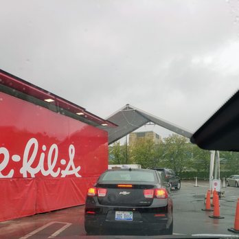 Chick-fil-A - Tent to keep runners dry. - Fast Food Near Me - Troy, Michigan