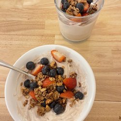 The Roasted Granola - Their homemade hazelnut and cacao granola is to die for and perfect for yogurt bowls at home!