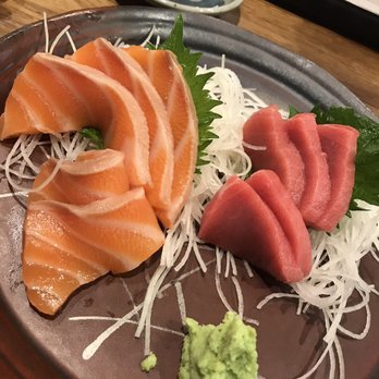 Mr Max - Blue fin fatty tuna and salmon sashimi- fresh - Sushi Bars Near Me - Irving, Texas
