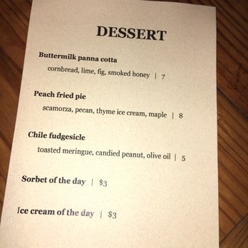 Odd Duck - Dessert menu - American Near Me - Austin, Texas Odd Duck - Dessert menu - American Near Me - Austin, Texas