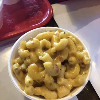 Cooper's Old Time Pit Bar-B-Que - Jalapeño and bacon Mac and cheese - Barbeque Near Me - Austin, Texas Cooper's Old Time Pit Bar-B-Que - Jalapeño and bacon Mac and cheese - Barbeque Near Me - Austin, Texas