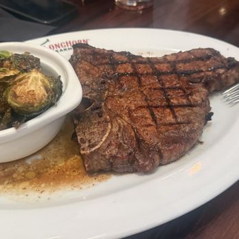 LongHorn Steakhouse - T bone steak and Brussels sprouts - Steakhouses Near Me - San Antonio, Texas LongHorn Steakhouse - T bone steak and Brussels sprouts - Steakhouses Near Me - San Antonio, Texas
