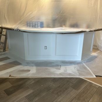 Quality Painting and Services - Added paneling to the backside of the island. - Painters Near Me - Houston, Texas Quality Painting and Services - Added paneling to the backside of the island. - Painters Near Me - Houston, Texas