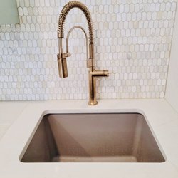 ABC Plumbing - BRIZO's Odin Kitchen Collection, Semi-Professional Faucet in Polished Gold installation