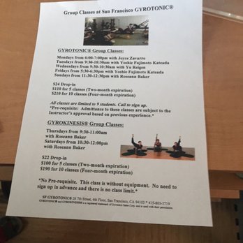 San Francisco GYROTONIC - Class schedule - Trainers Near Me - San Francisco, California