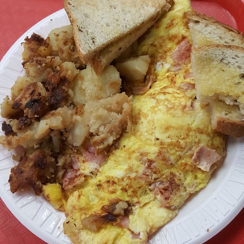 Kirbies Grill & Cafe - Ham omelette with fried potatoes - American Near Me - Baltimore, Maryland Kirbies Grill & Cafe - Ham omelette with fried potatoes - American Near Me - Baltimore, Maryland