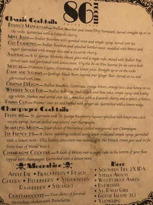 Menu photo 5 The 86 Room Fort Myers, FL Menu photo 5 The 86 Room Fort Myers, FL