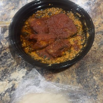Angie Winners Kitchen - Fufu with egusi soup and fish - African Near Me - Arlington, Texas