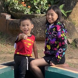 Bakasyunan Resort - The little guy and his sis